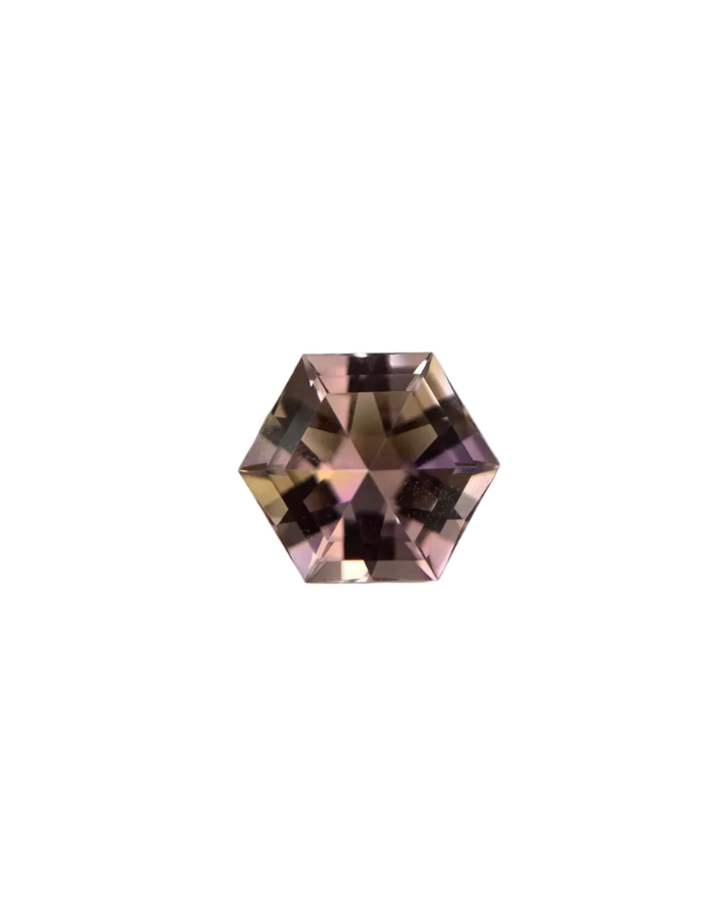 Hexagon Cut Bi Colour Amethrine
