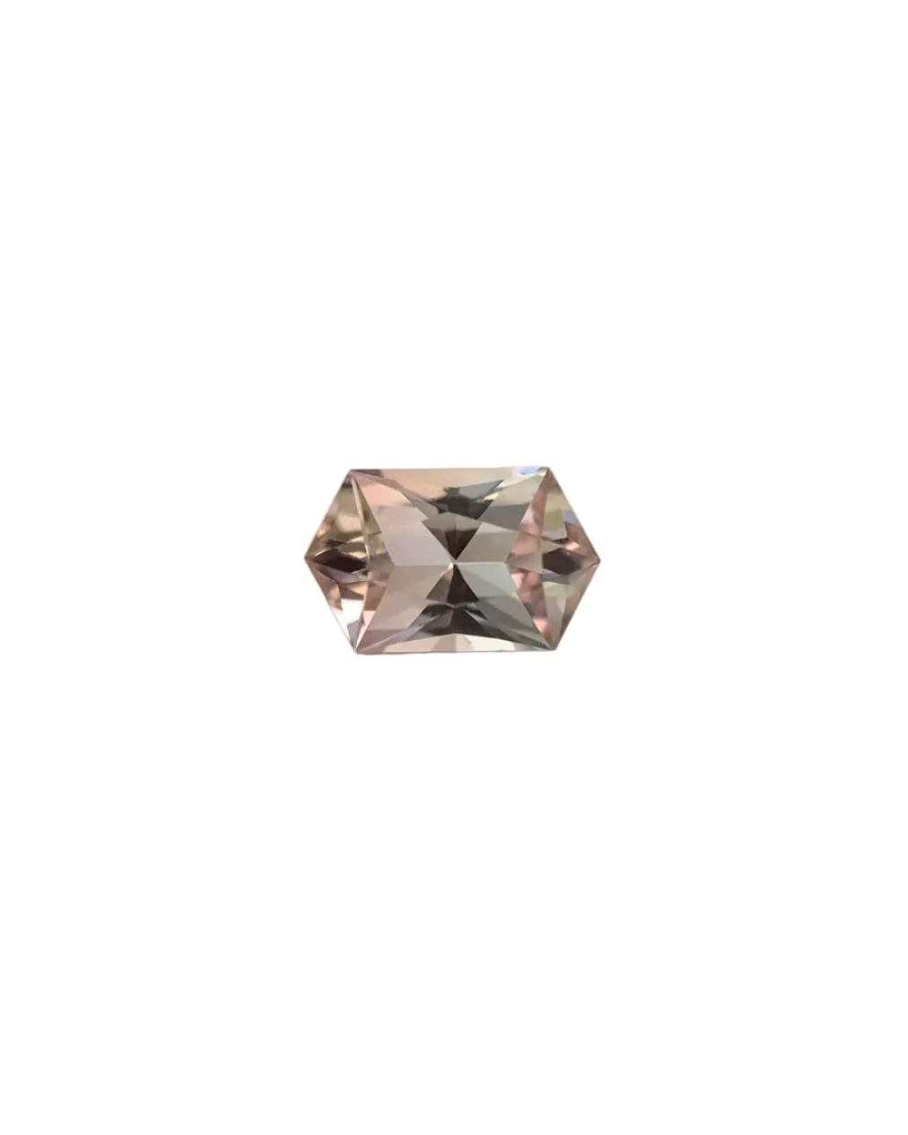 Long Hexagon / Pastel Pink Tourmaline