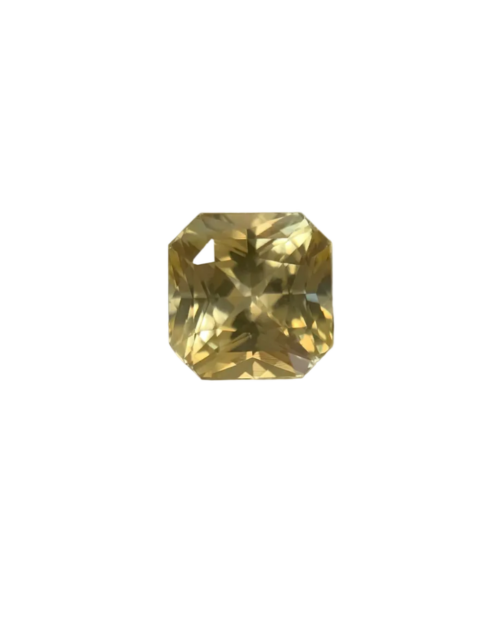 Octagon Radiant Cut Yellow Sapphire