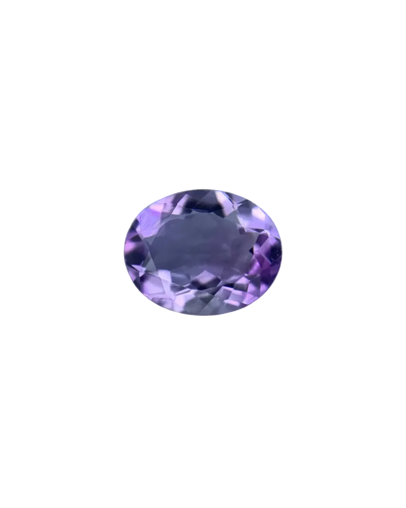 Purple gemstone on a dark gray background