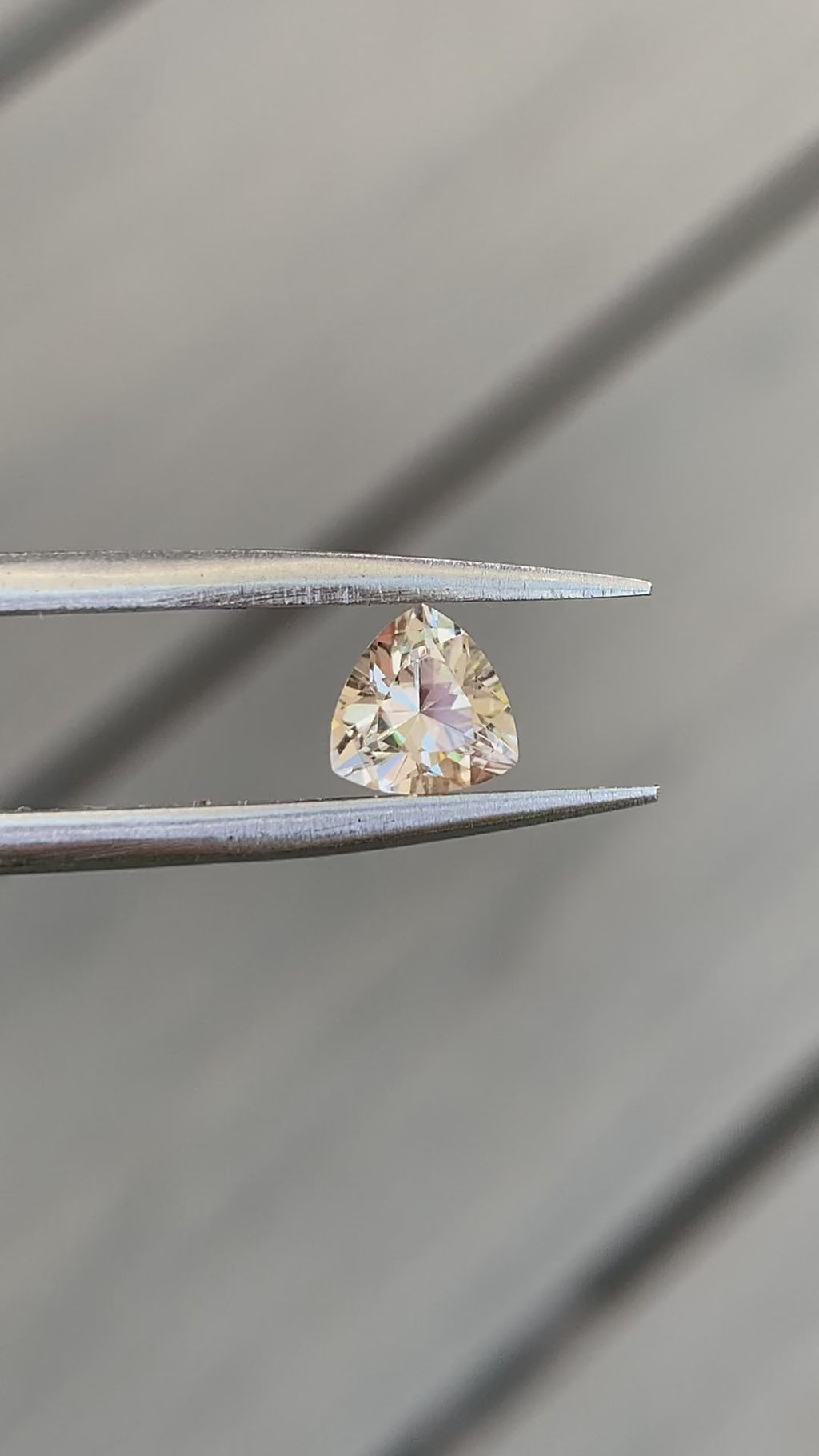 Trillion Cut Peach Tourmaline - 0.65CT