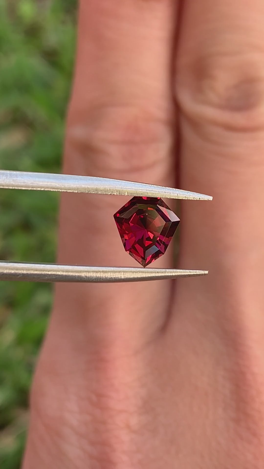Fancy Shield Cut Red Garnet - 1.04CT