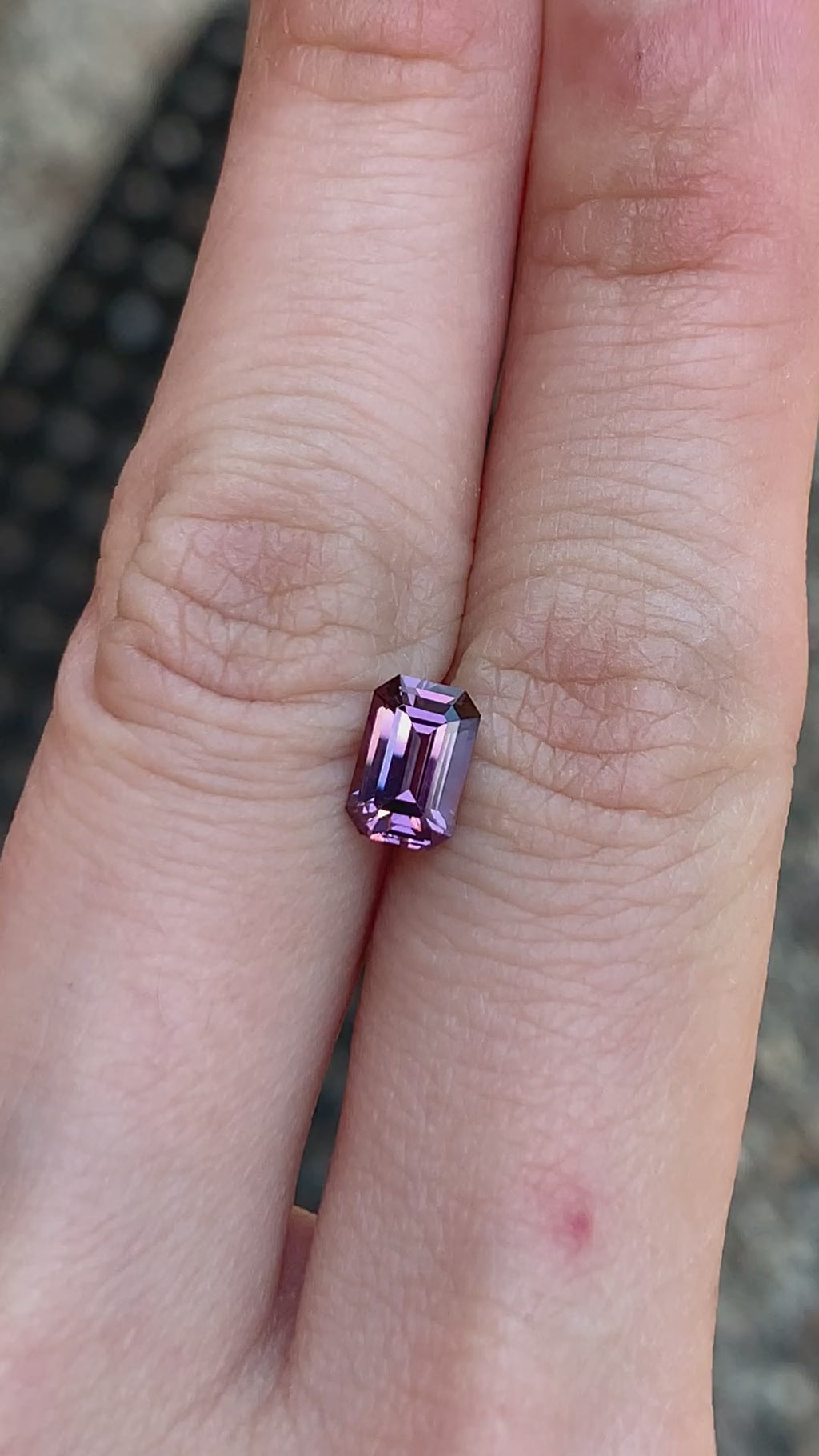 Emerald Cut Purplish Pink Spinel - 0.86CT