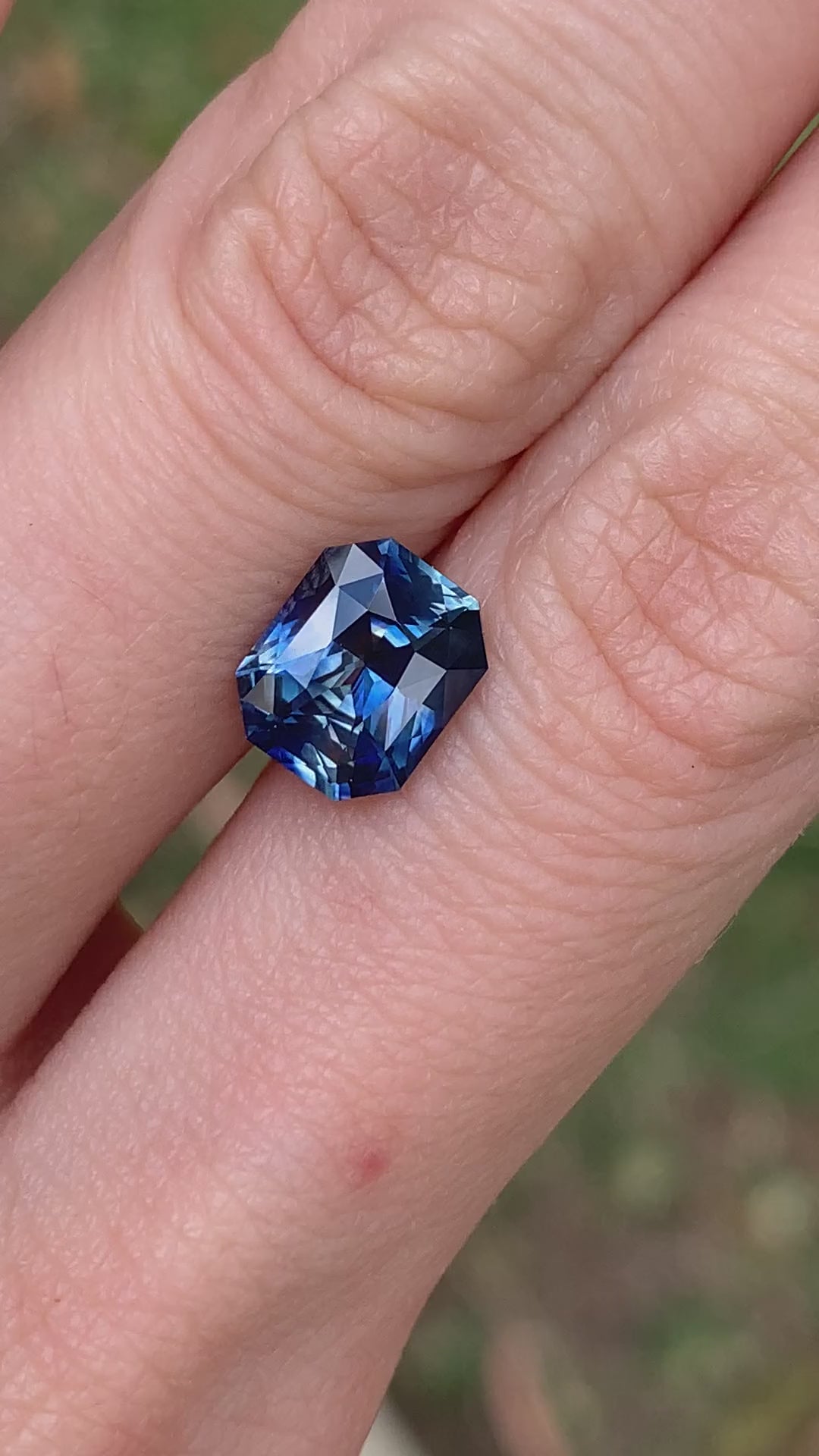 Octagonal Emerald Cut Blue Sapphire - 2.52CT