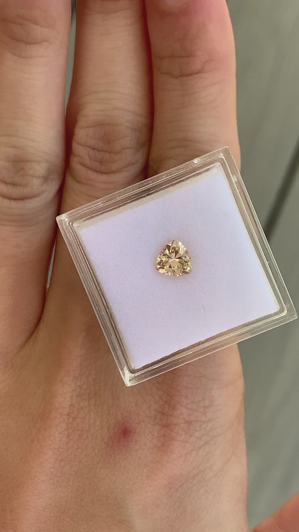 Trillion Cut Peach Tourmaline - 0.65CT
