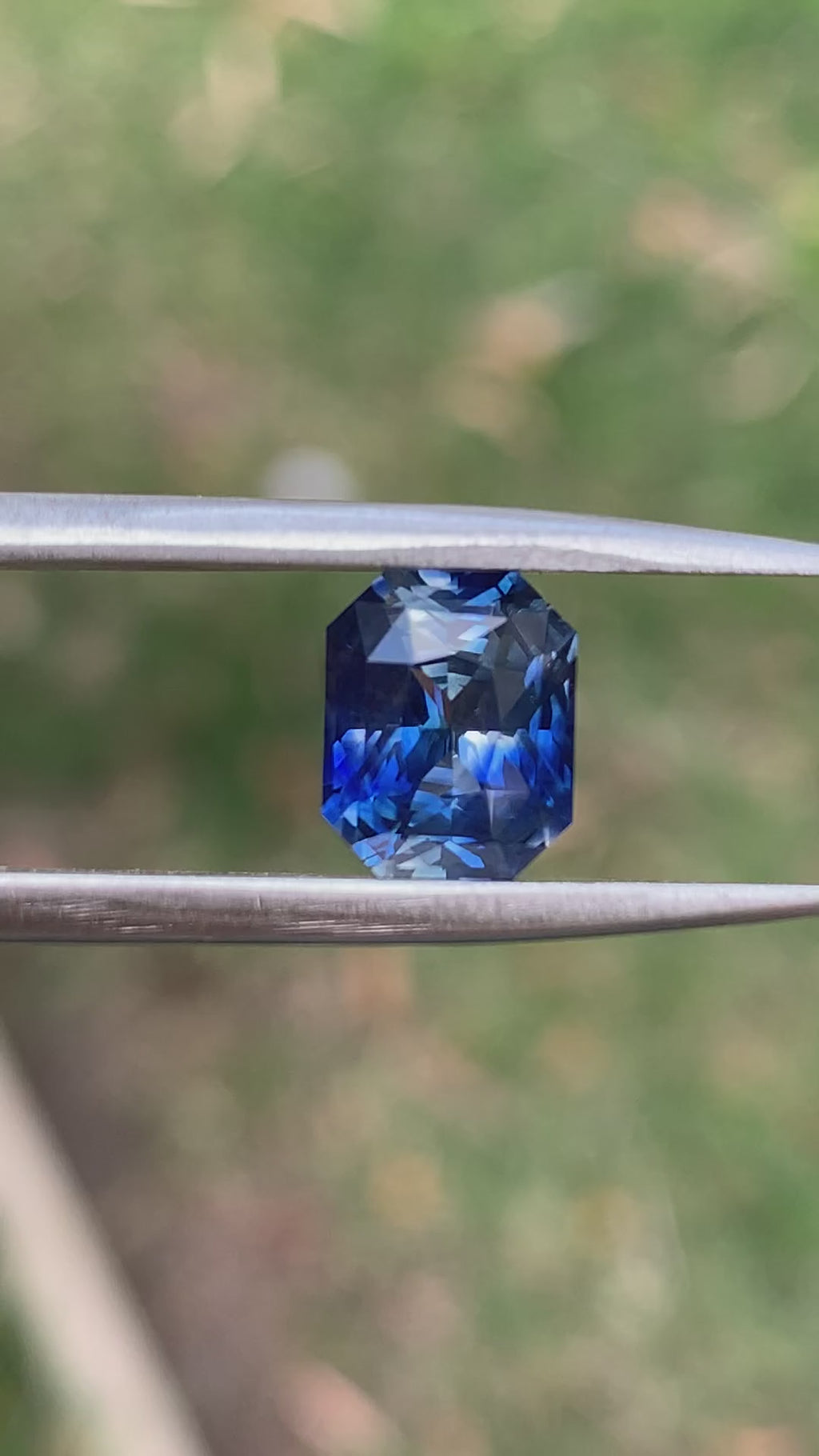 Octagonal Emerald Cut Blue Sapphire - 2.52CT