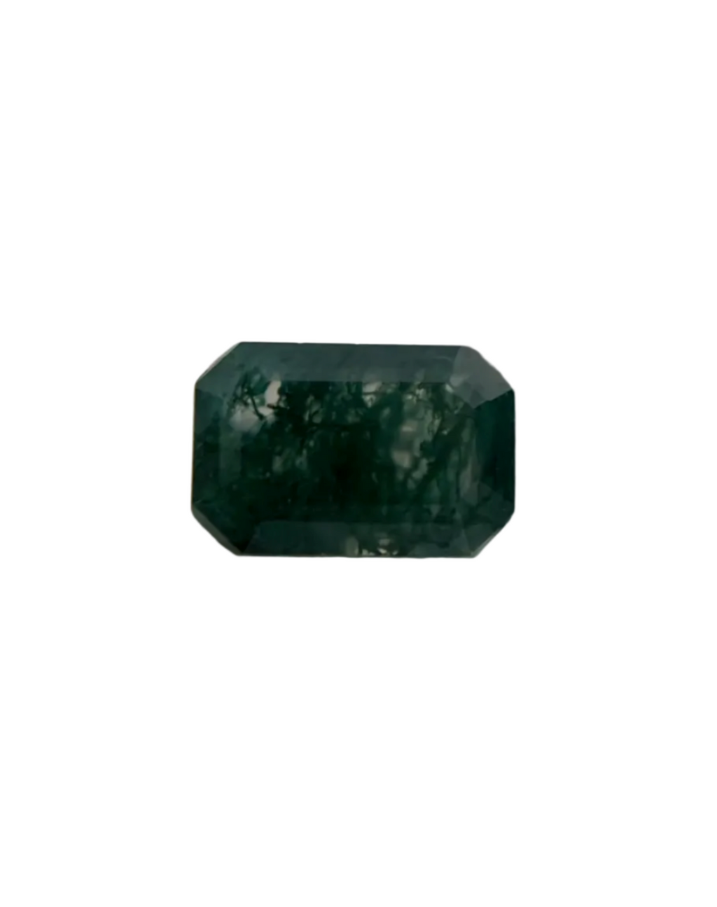 Emerald Cut Organic Moss Agate - 1.73CT