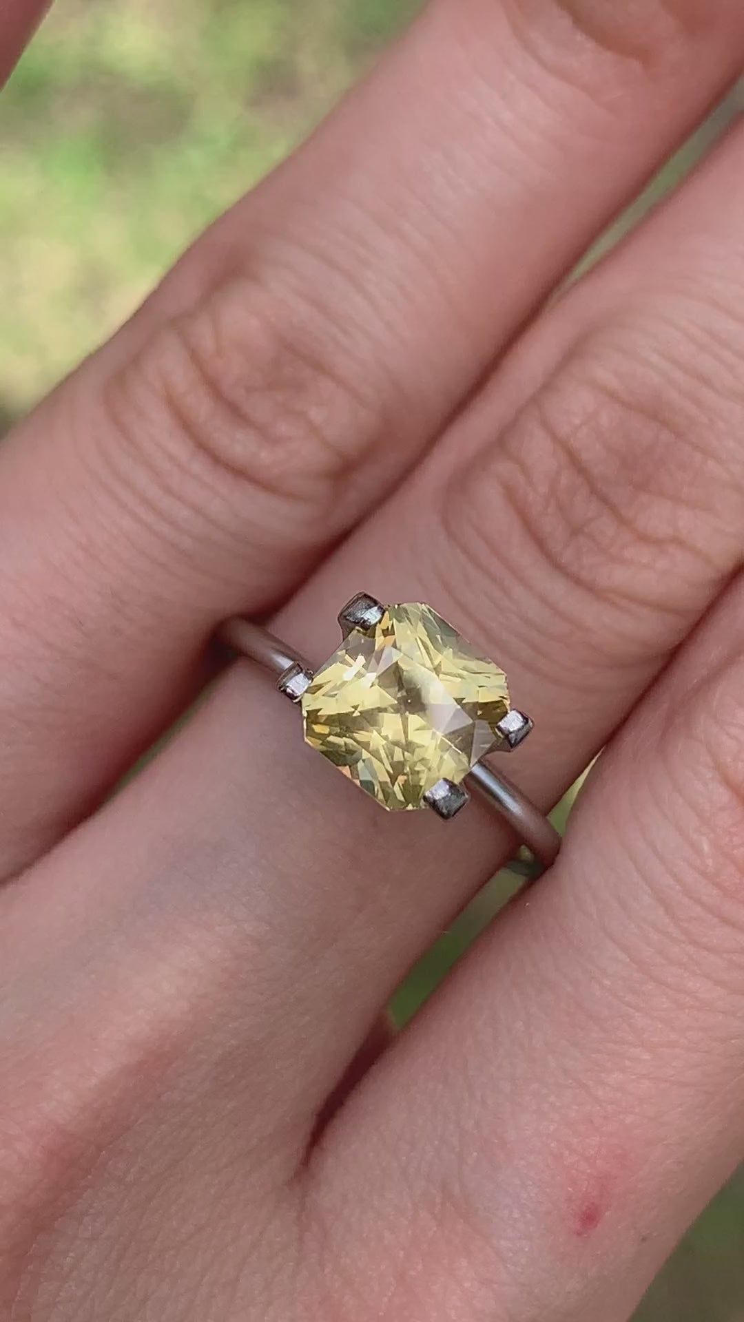 Octagon Radiant Cut Yellow Sapphire - 3.08CT