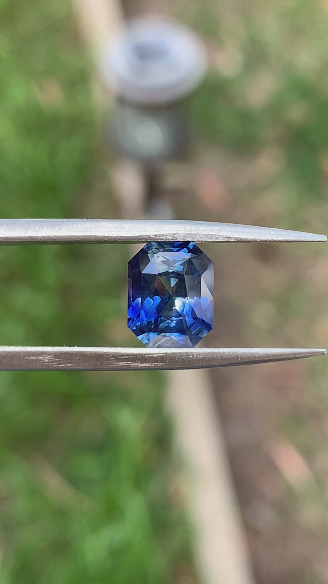 Octagonal Emerald Cut Blue Sapphire - 2.52CT