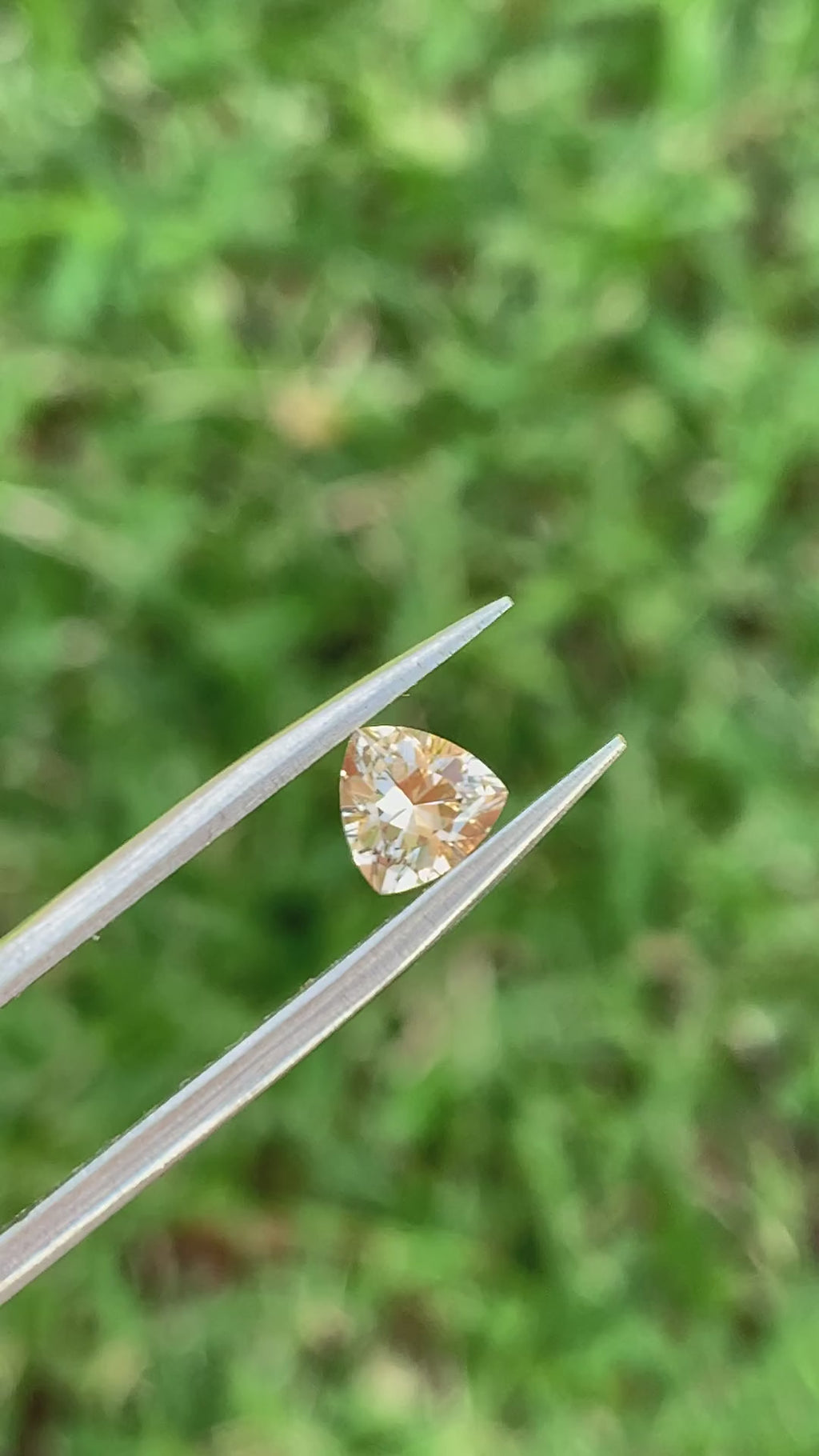 Trillion Cut Peach Tourmaline - 0.65CT