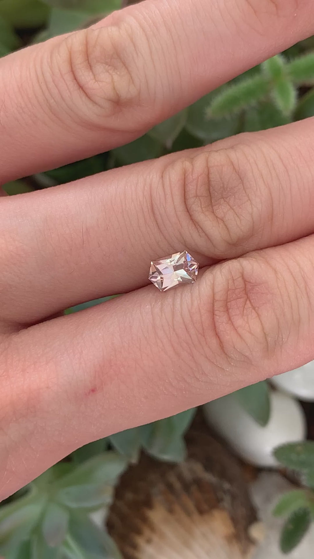 Long Hexagon Pastel Pink Tourmaline - 0.62CT