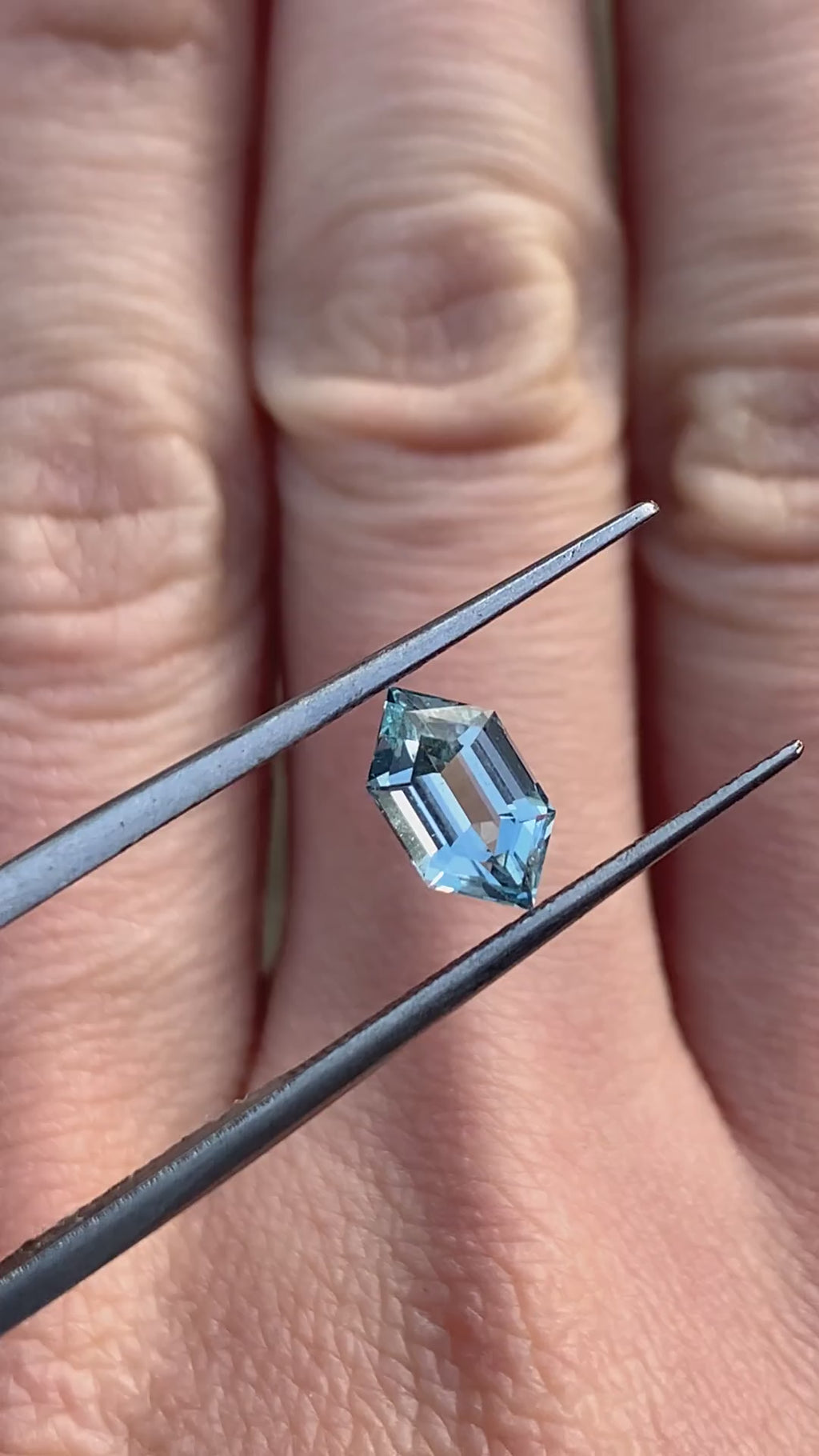 Elongated Hex Sky Blue Aquamarine - 0.62CT